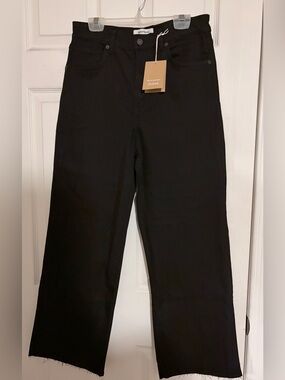 NWT Reformation Black Jeans – Size 30 – Raw Hem – New With Tags